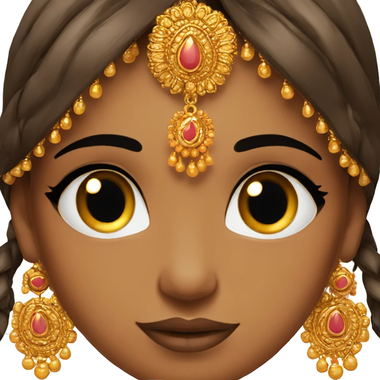 Indian women with bindi and jhunkhas and nice makeup emoji