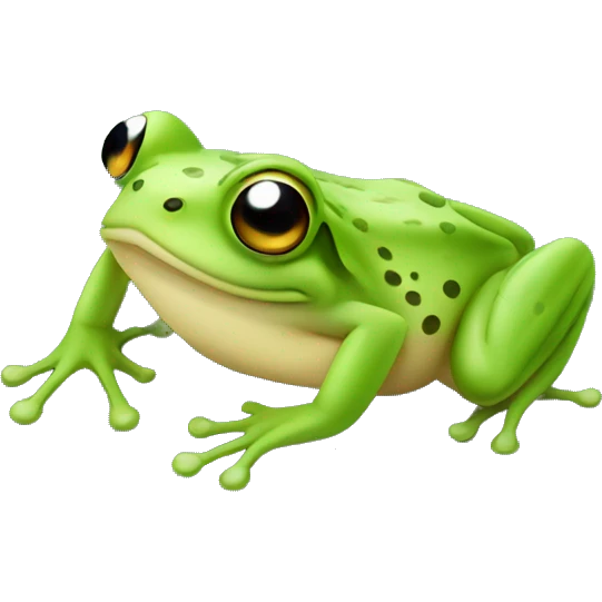 Frog on a leaf emoji