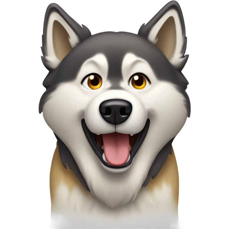 Husky, golden beige Who screams emoji