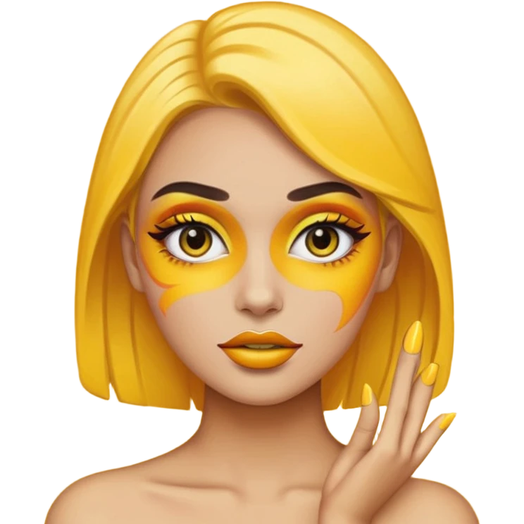yellow makeup  emoji