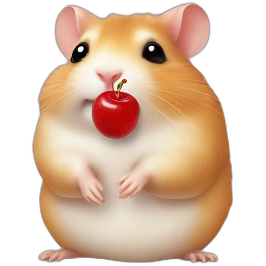 Hamster and Two cherries emoji