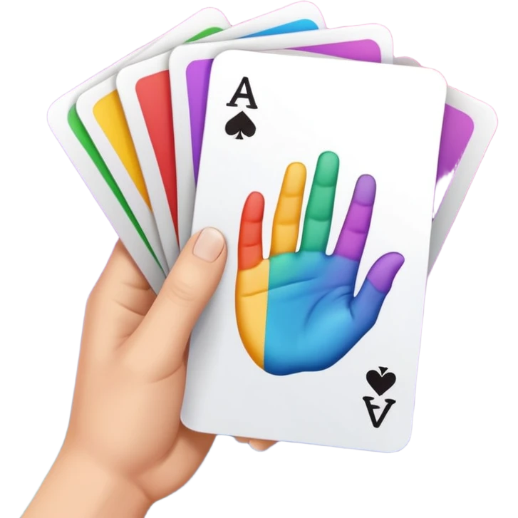 hand opening card packs emoji