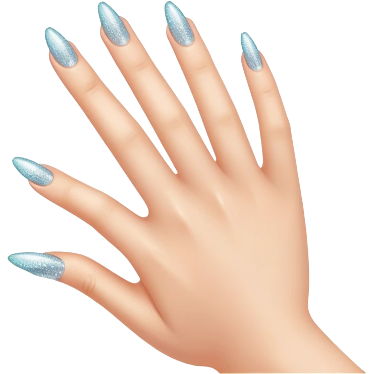 hand with neatly trimmed nails, sparkling clean, friendly and simple emoji