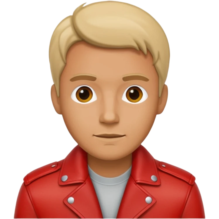 Motorbiker man with red leather jacket emoji