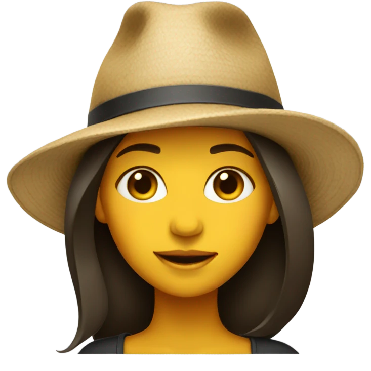 girl with hat emoji
