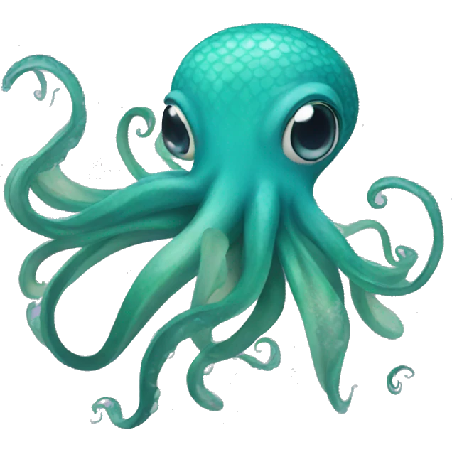 a squid mermaid emoji