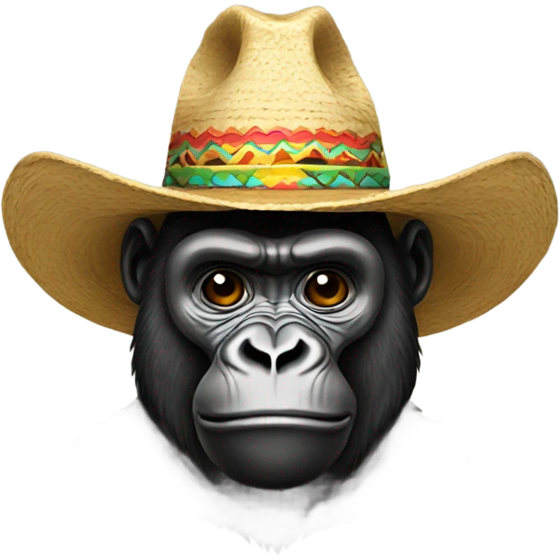 gorilla wearing a sombrero  emoji