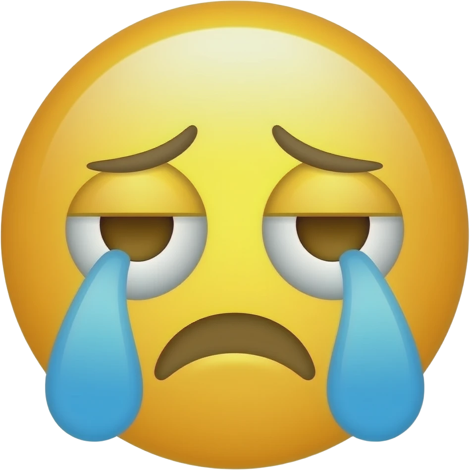 Make an suicide emoji that is tired and has eyebags and puting to killnhim self with a gun remove the year and replace them with eyebags give him eyebags not tears emoji