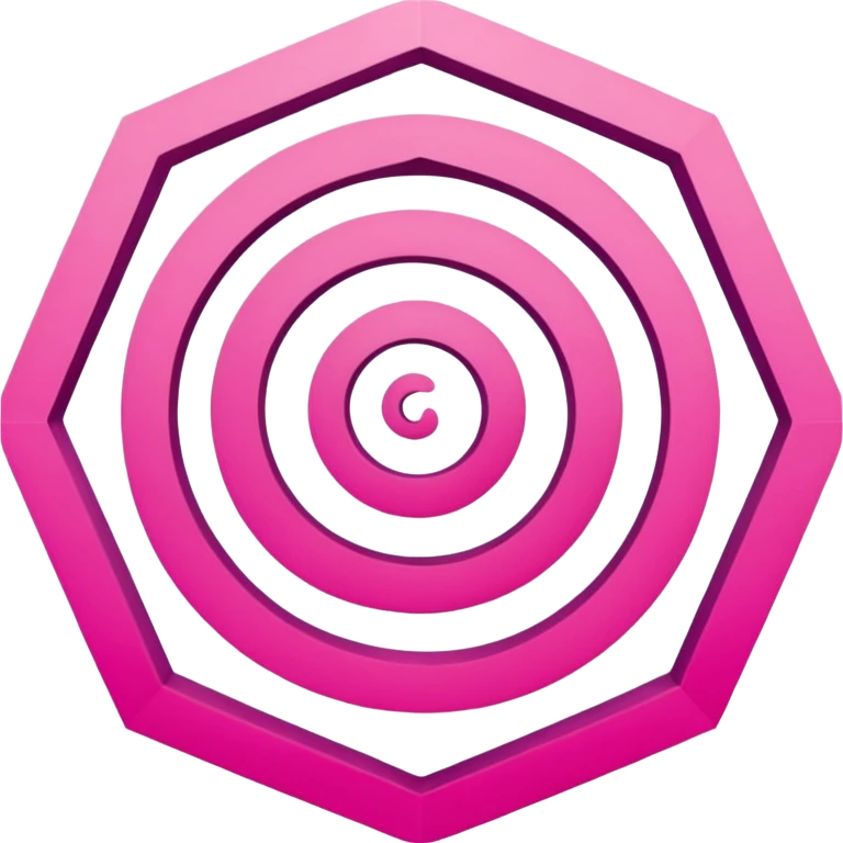 pink spiral hexagon  emoji