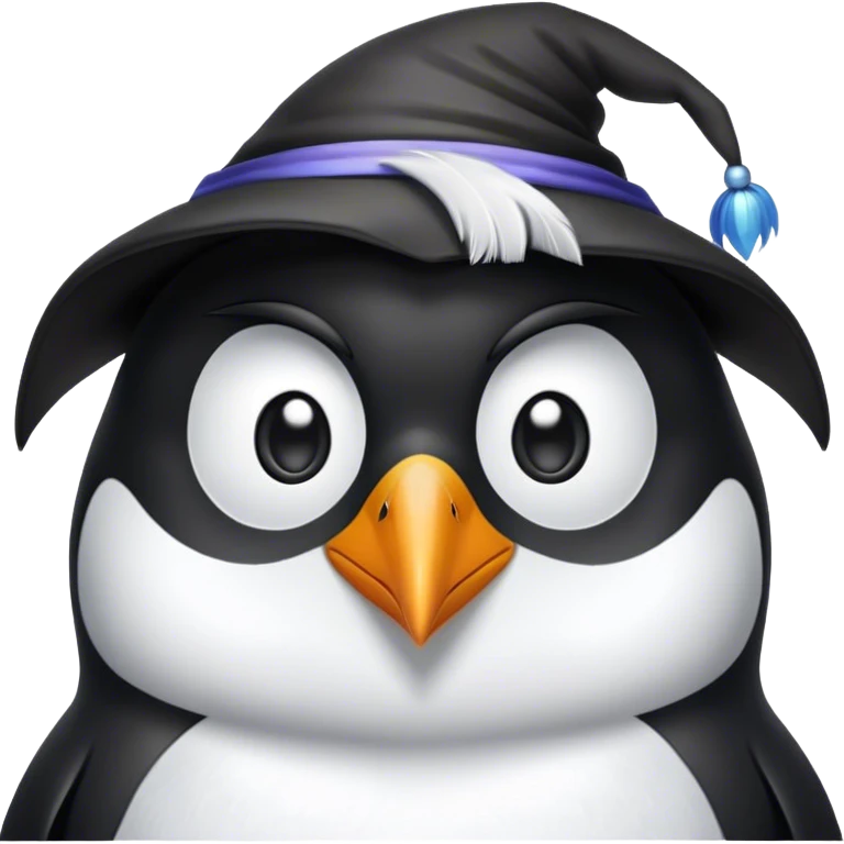 wizard penguin face emoji
