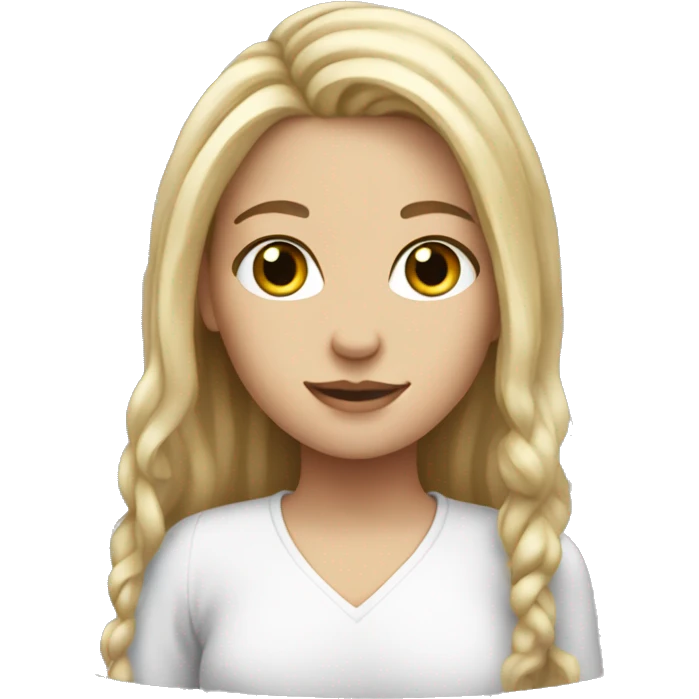 white girl with highlight hair crowfunding emoji