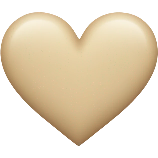 Beige heart  emoji
