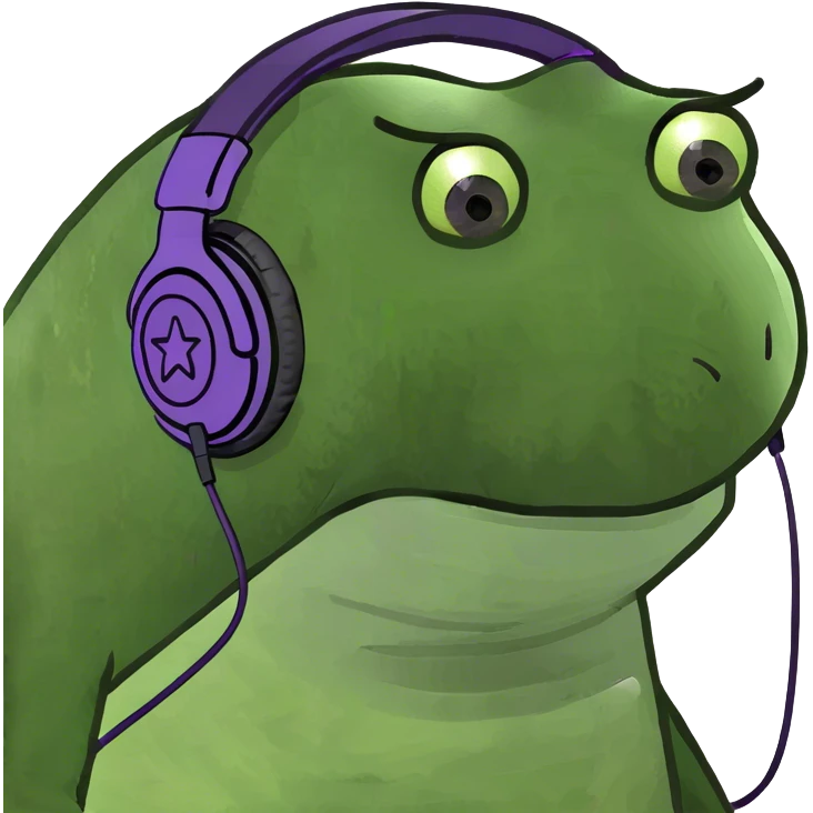 Purple Seastar with headphones emoji