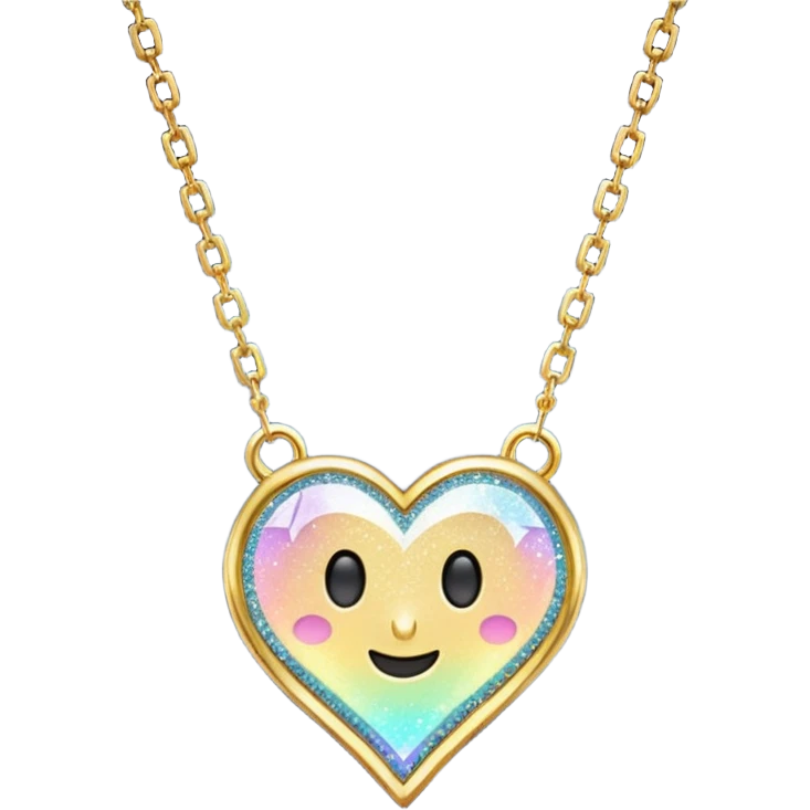 Glitter necklace emoji