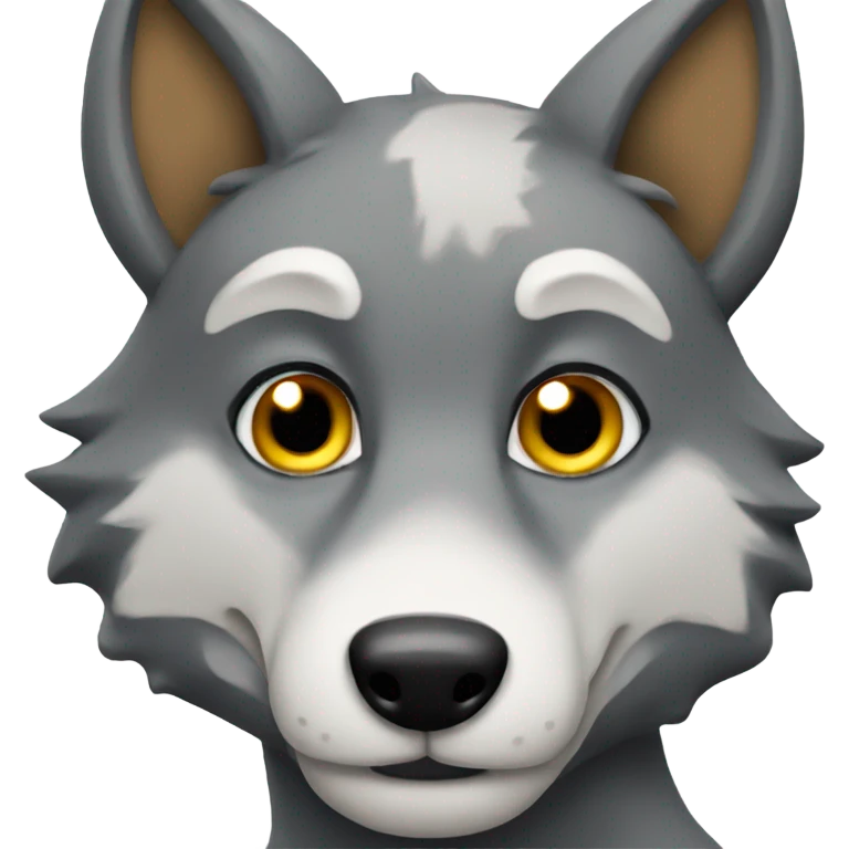 Flirty wolf emoji