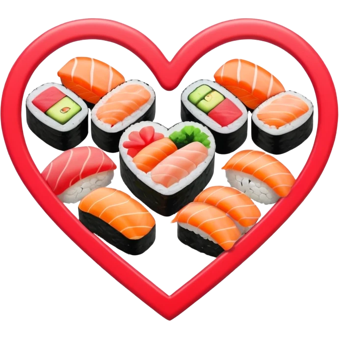 sushi heart emoji
