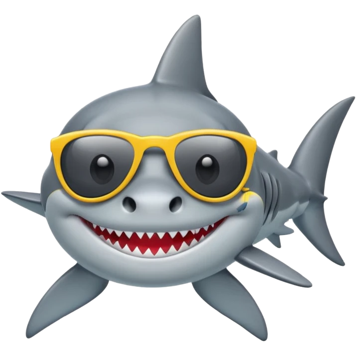 Shark with sunglasses emoji
