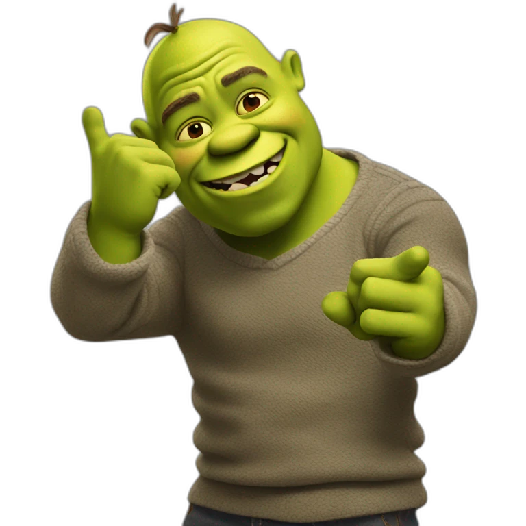 shrek qui fait un dab emoji