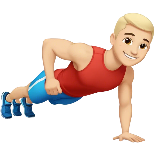 smiling male plank exercise emoji