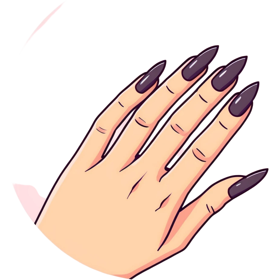 sexy women with new nails emoji