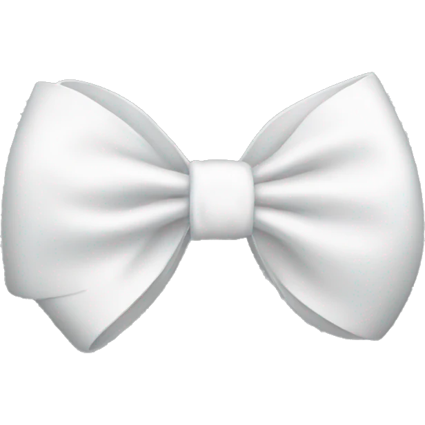 A white bow emoji