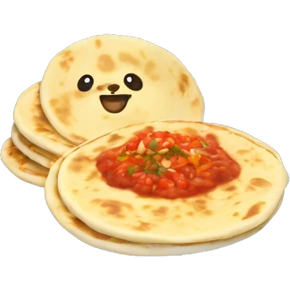 Pupusas add curtido and salsa on it emoji