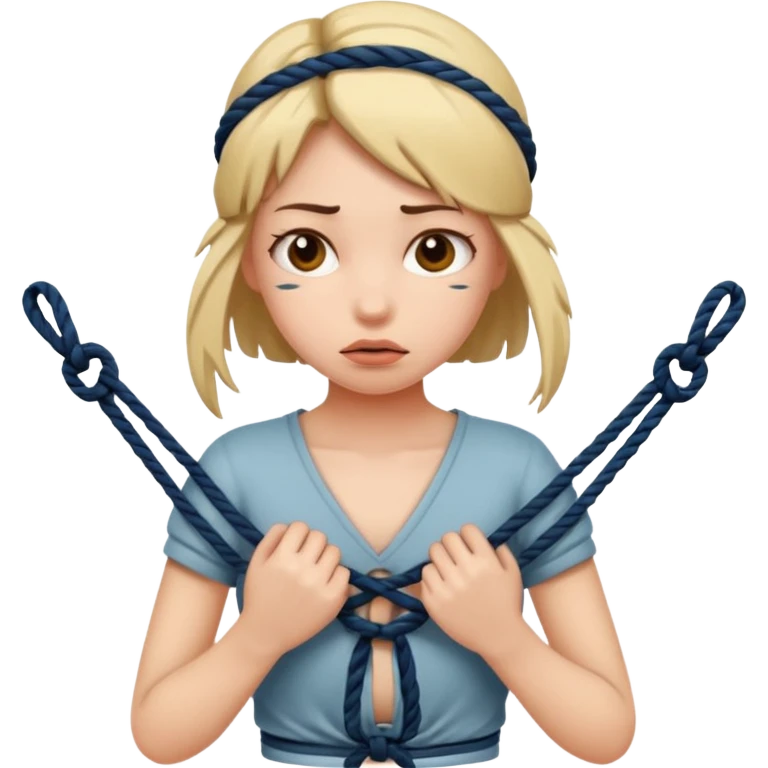 Bdsm girl emoji tied up emoji