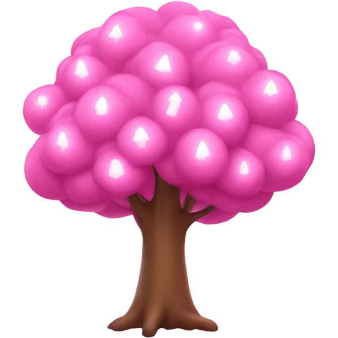 Large pink tree with lights  emoji