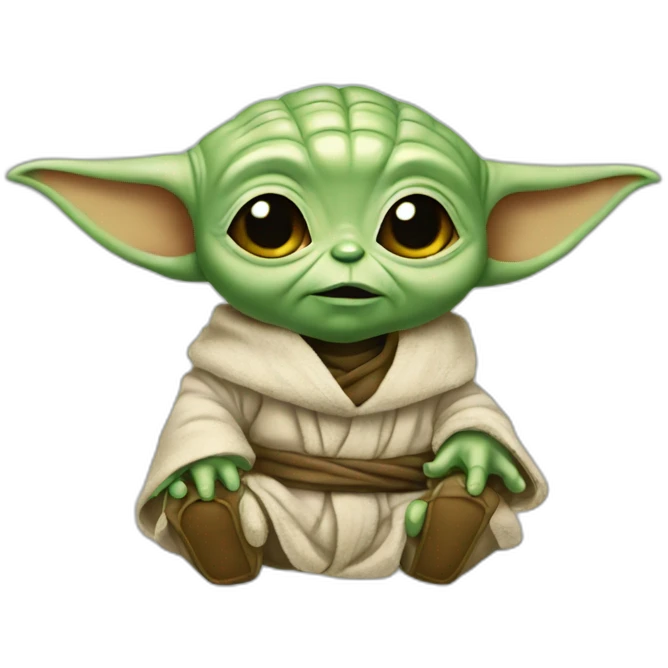 Bébé Yoda pleure emoji