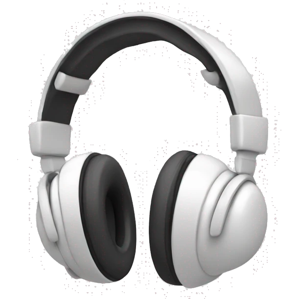 headphone bow white emoji