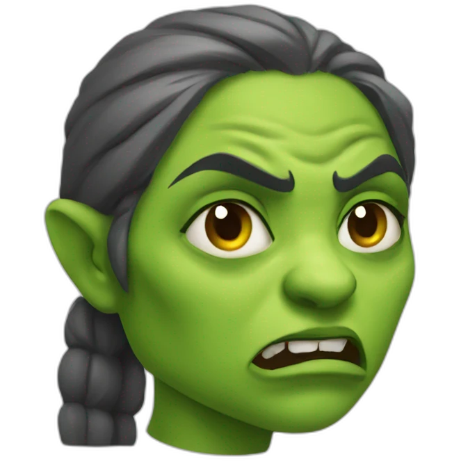 Really angry orc woman emoji