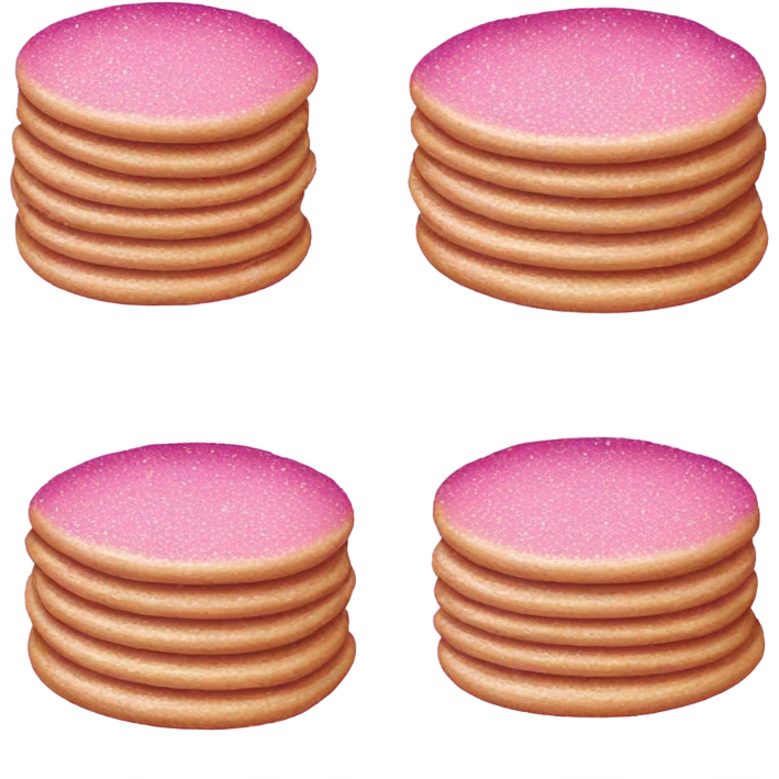 Pancakes that are pink with glitter  emoji
