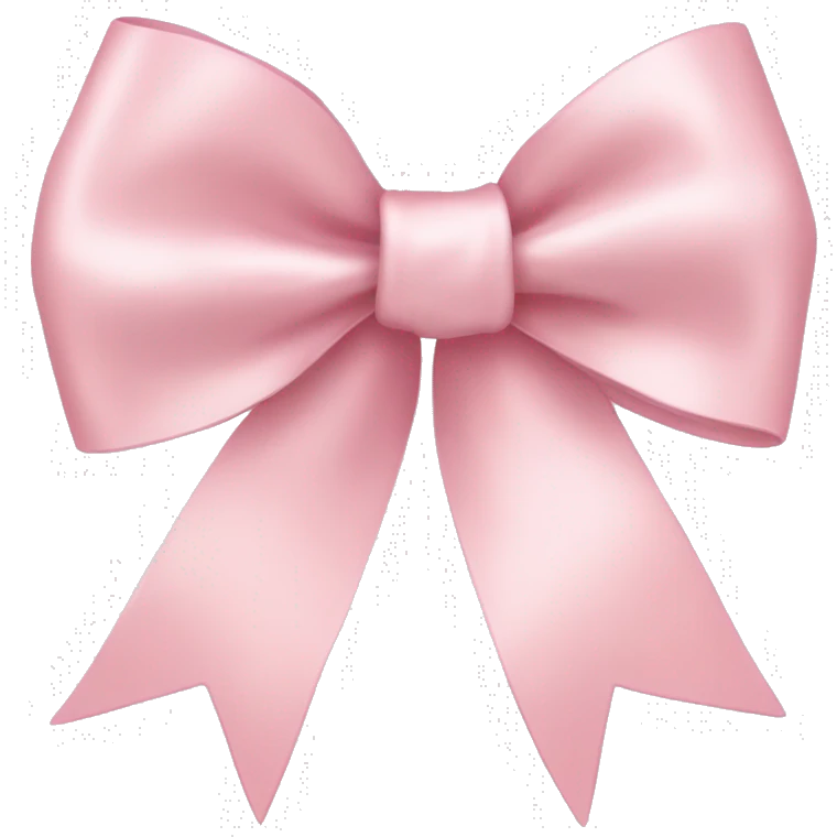 light pink ribbon bow emoji