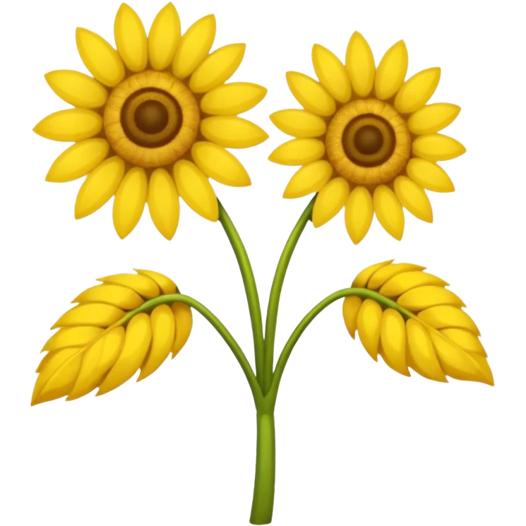 Chupeta amarela com um girassol  emoji