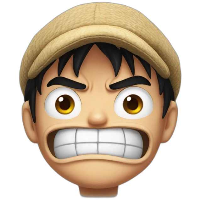 Luffy who is angry emoji