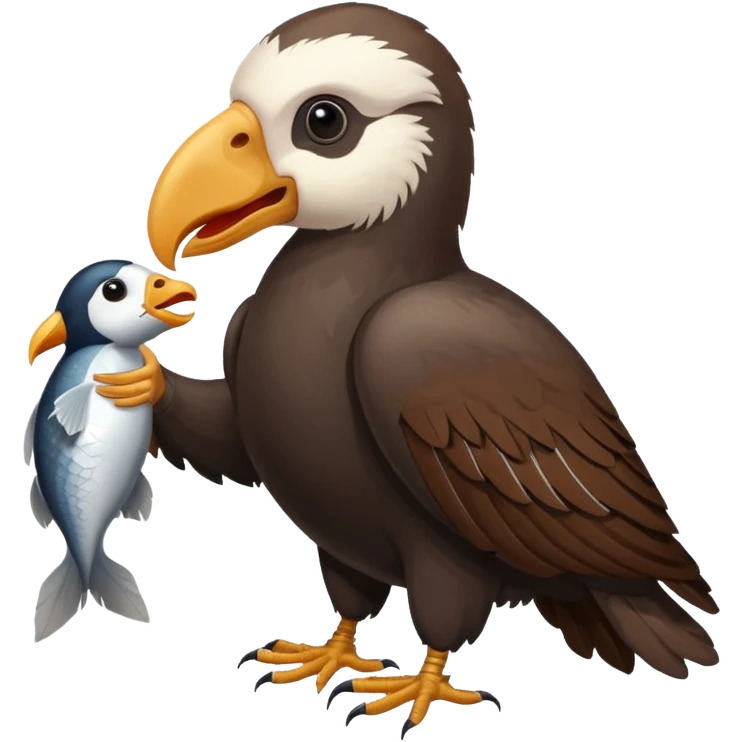 el condor avec un poisson emoji