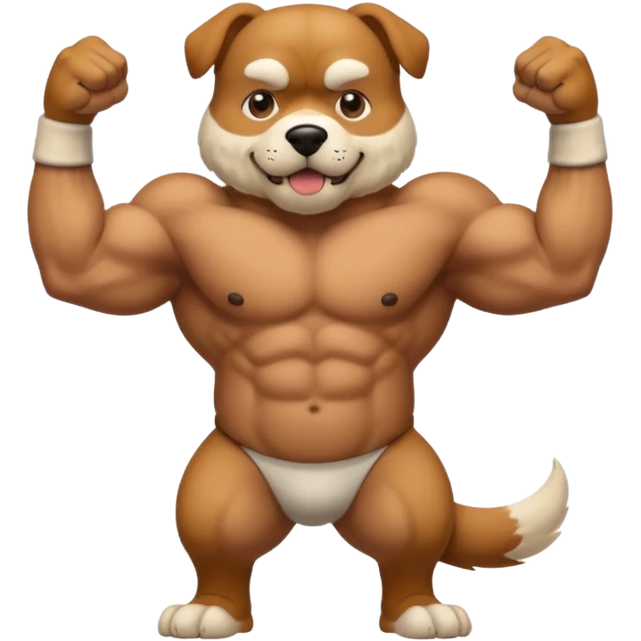 buff standing up dog emoji