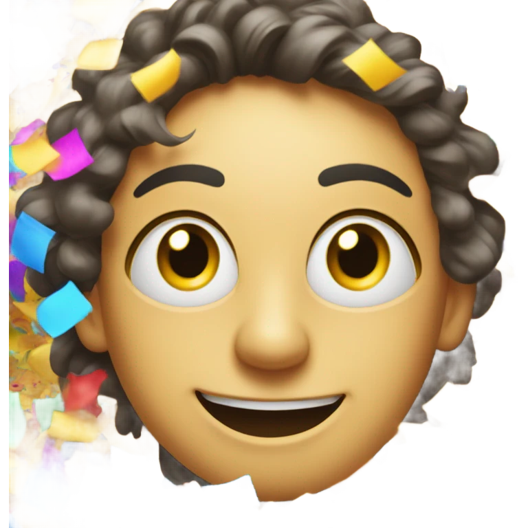 happy face with confett emoji