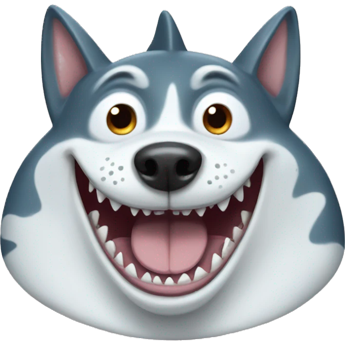 Shark dog emoji