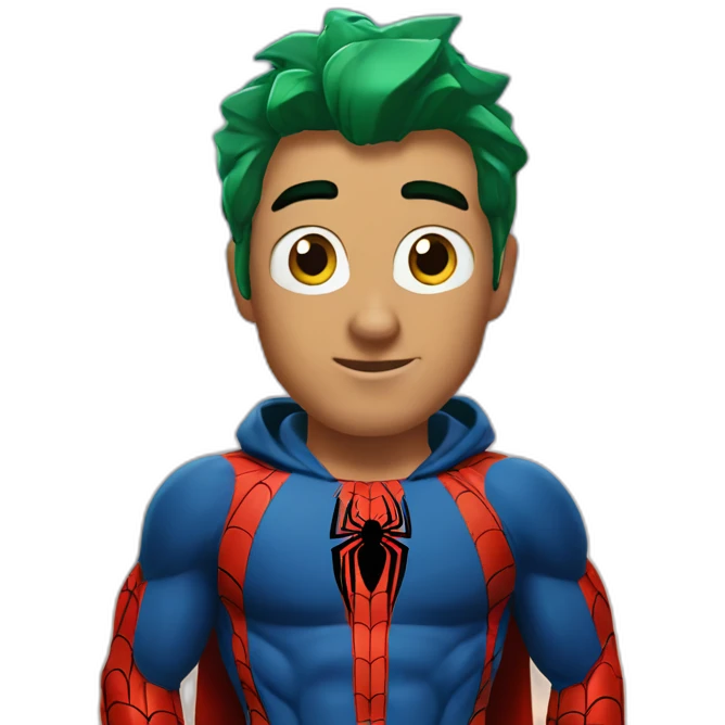 Spider-Man vert tête emoji