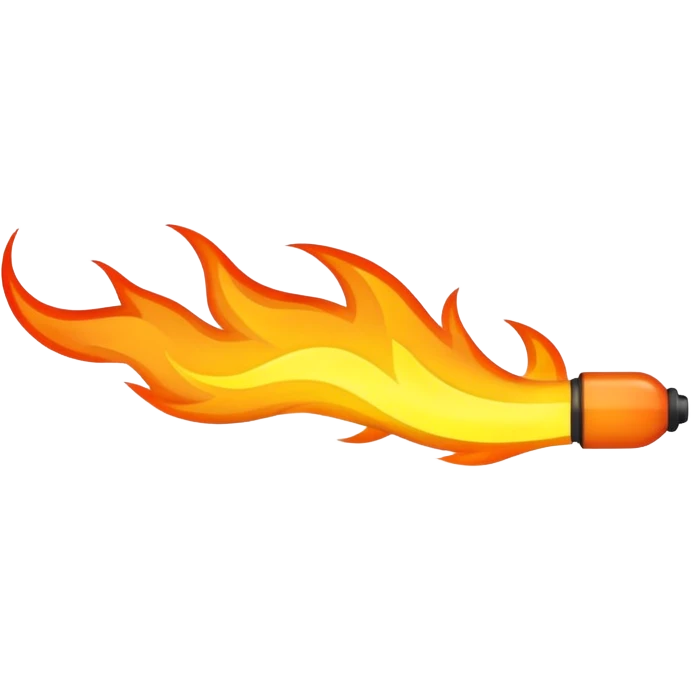 long elongated fire flame emoji