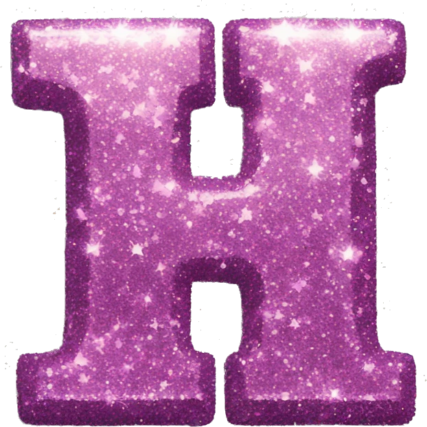 Glitter letter I emoji