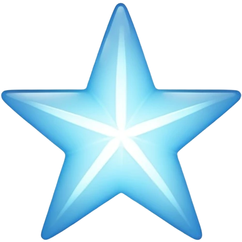 Basic Light blue star emoji