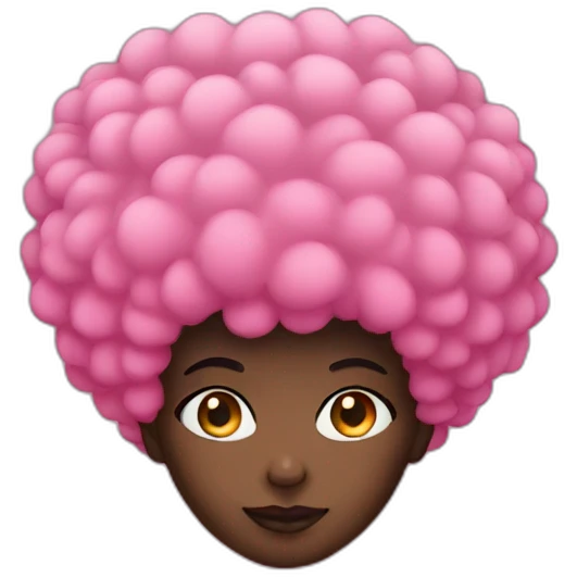 pink afro black lady emoji