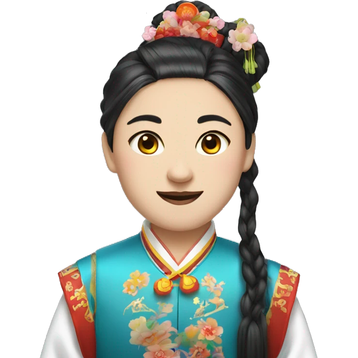 Young teacher with Peking opera emoji