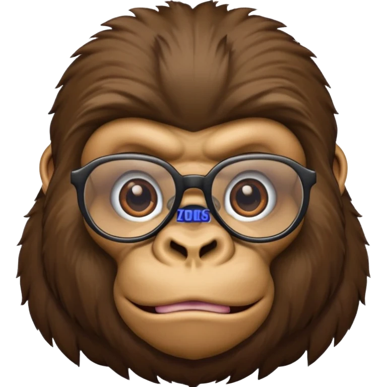 Gorillas with glasses emoji