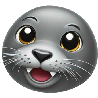 Seal biting its lips  emoji
