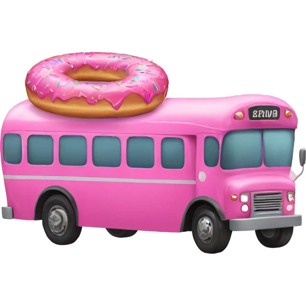 Pink Donut Bus  emoji