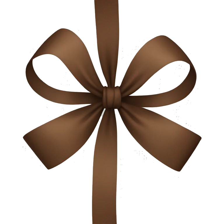 Brown thin bow emoji