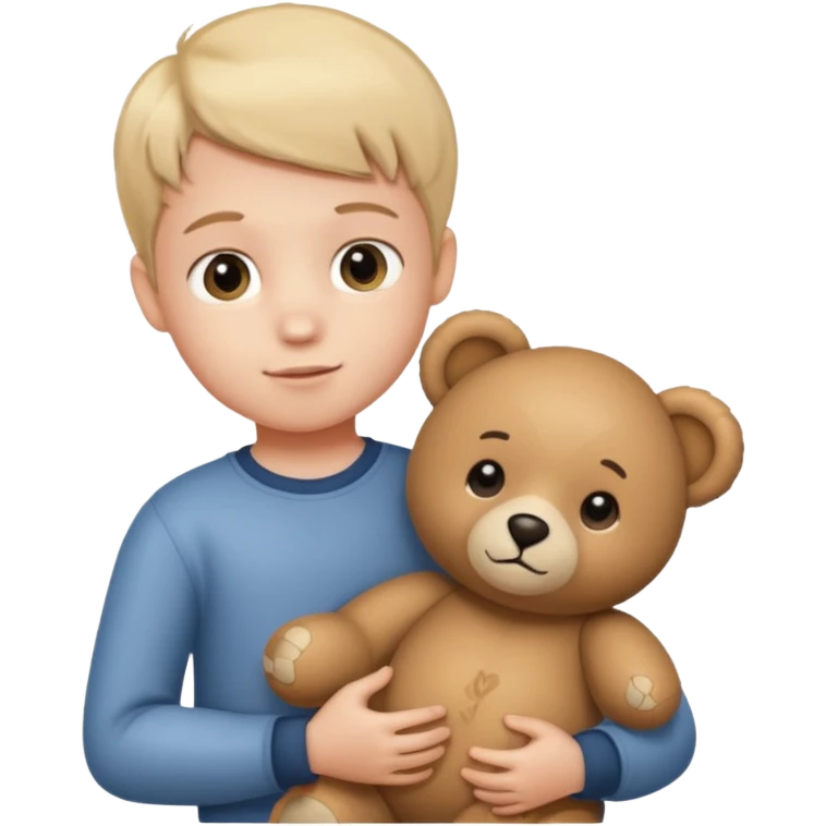 kid with teddy bear emoji
